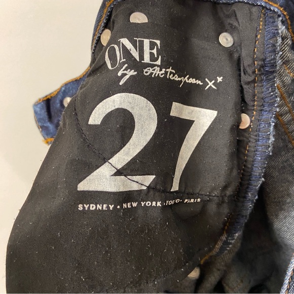One Teaspoon Awesome Baggies Blue Distressed Jeans 27 - Picture 10 of 12